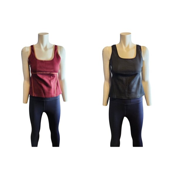 2/$35-Fabletics Barrier Scuba Athletic Racerback Tank Top Bundle of 2 Women L - Picture 1 of 8